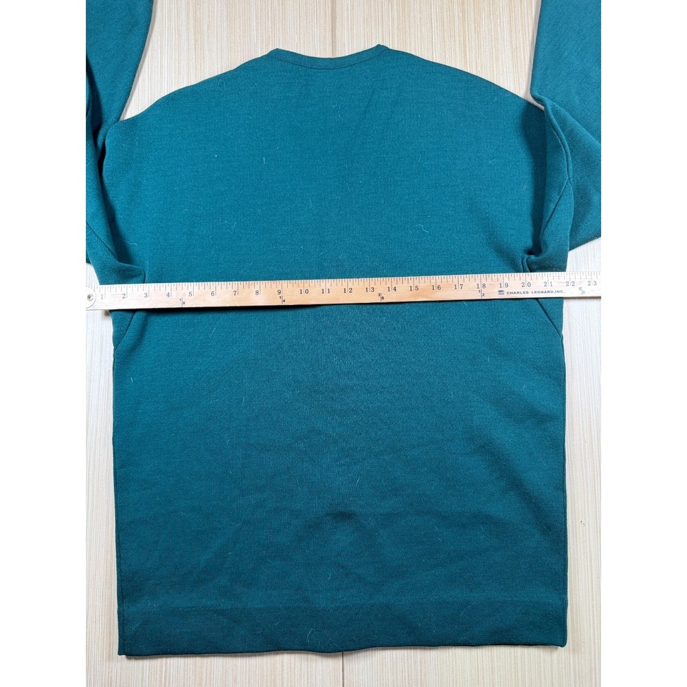 Vintage‎ Pendleton Cardigan Sweater Womens Medium Teal Virgin Wool Knit V Neck - Picture 7 of 7